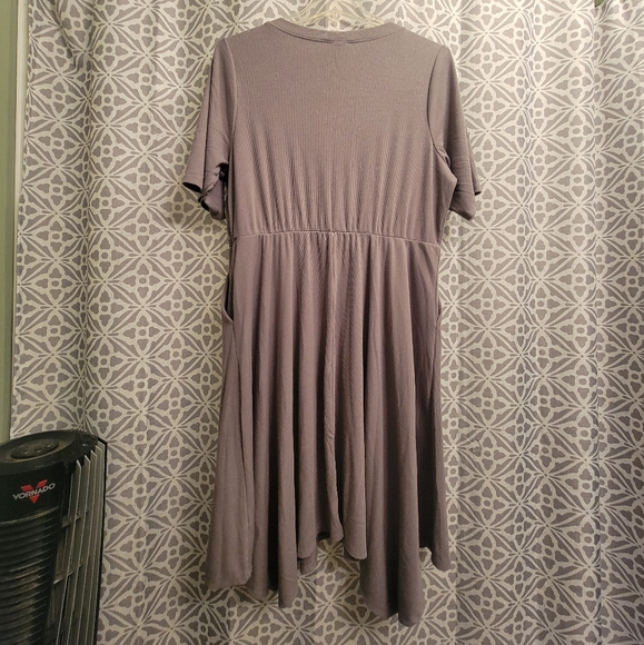 Torrid Soft Gray Ribbed Dress - Picture 2 of 4